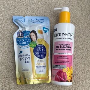 Softymo cleansing oil and DICKINSONS gel cleanser duo set New